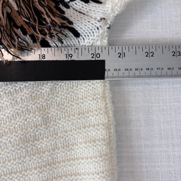MINKPINK Fair Isle Fringe Sweater Size M - Picture 8 of 12